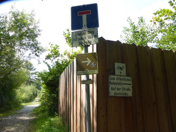 Bis zur Straße kommt man mit dem Handbike nicht. Umdrehen!