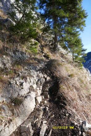 im Aufstieg Ostschulter zur Brecherspitze