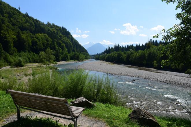 Sitzgelegenheit an der Iller