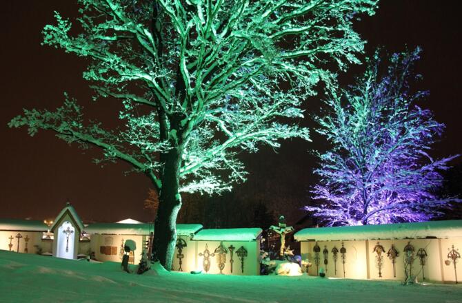 Museumsfriedhof im Winter