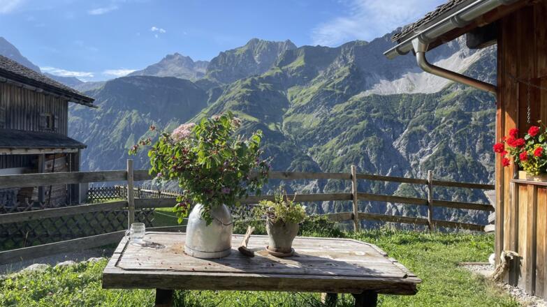Aussicht auf der Alpe Ischkarnei