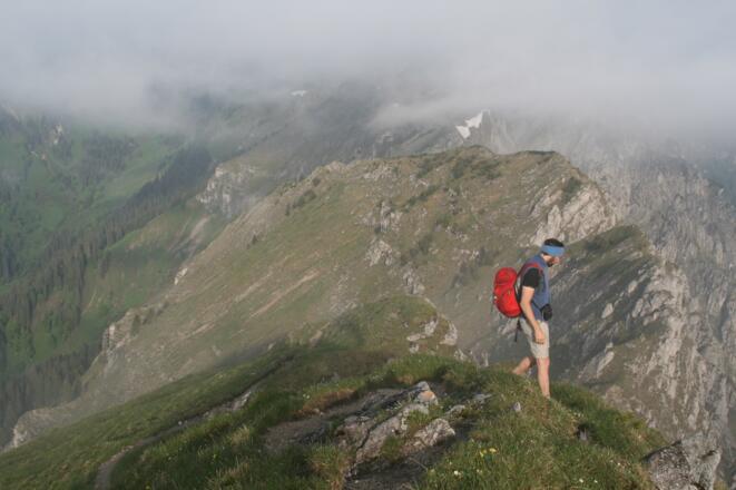 Eine wunderschöne Kammüberschreitung wartet nach der Klammspitze.
