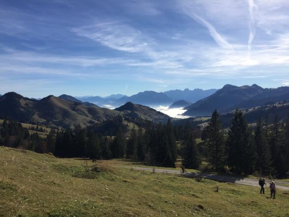 Erster Blick auf Inntal und Kaiser