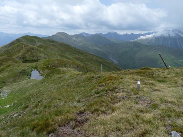 Der Kamm trennt Südtirol mit Nordtirol.
