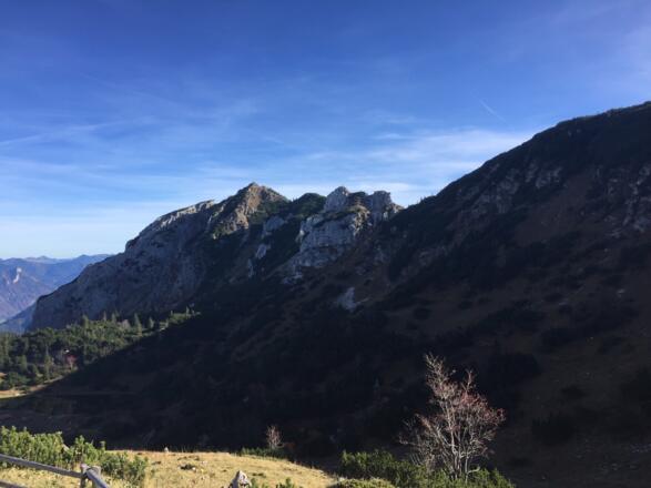 Blick von der Soinhütte zum Wildalpjoch