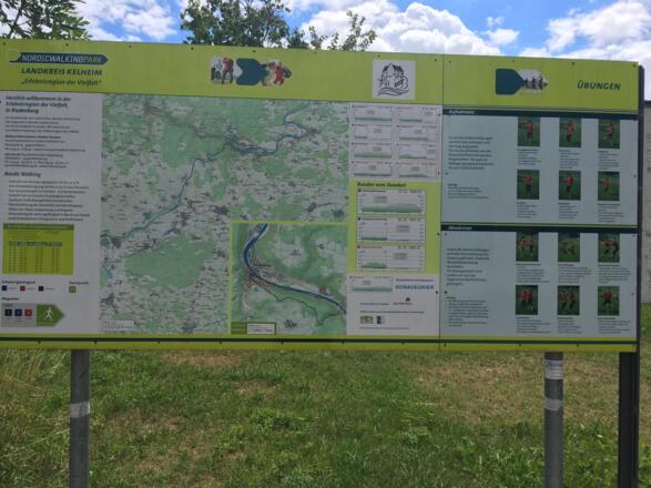 Übersichtstaflen zu den Nordic-Walking-Runden in Riedenburg