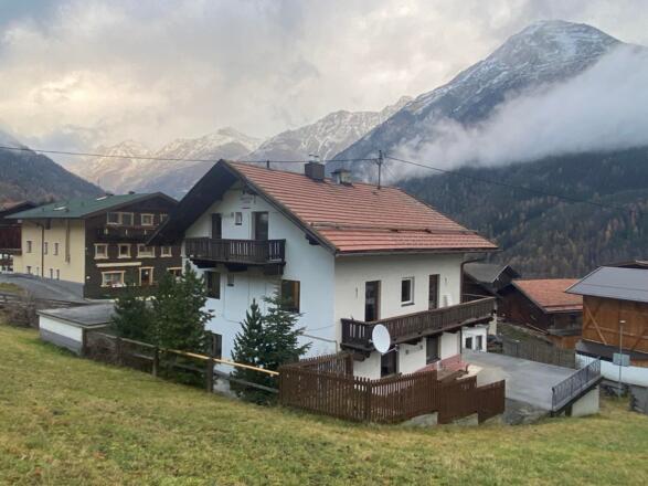 house in summer with top view