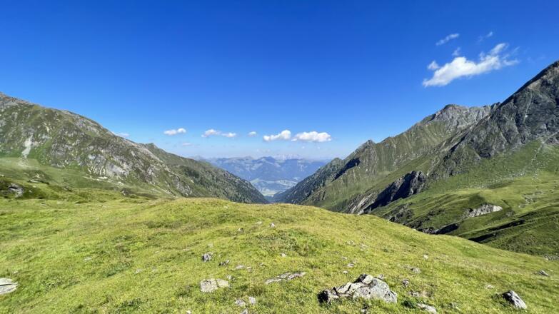 Ausblick vom Hacklsee im Mühlbachtal