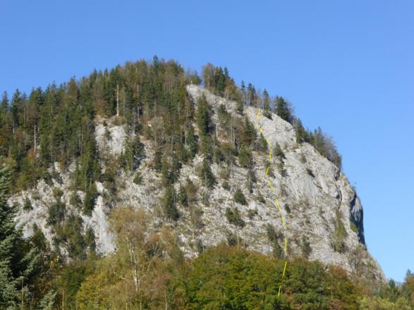 Plombergstein - ungefährer Routenverlauf der "Taxus"