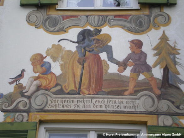 Lüftlmalerei am Hänsel- und Gretel-Haus