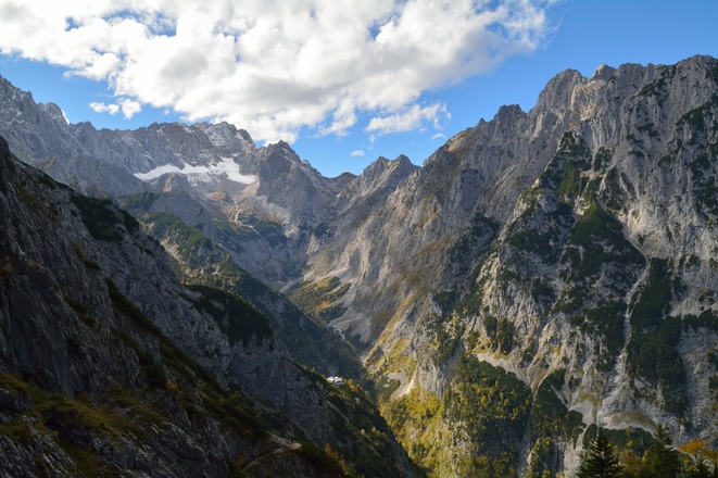 Traumhafte Perspektive vom Hupfleitenjoch