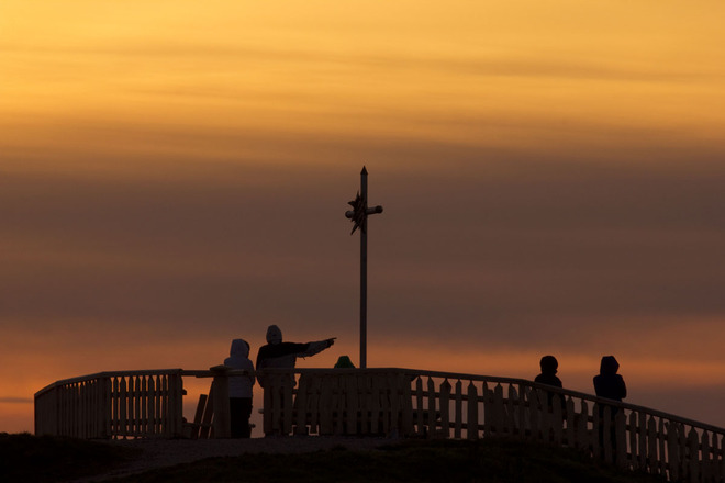 Fernwanderweg Meditationsweg Ammergauer Alpen - Sonnenuntergang am Zeitberggipfel