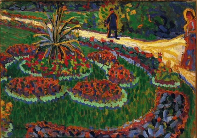 Ernst Ludwig Kirchner, Im Park, 1906, Öl auf Karton