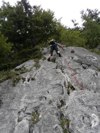 Gemütliche Plattenkletterei