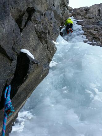Gutes Eis im Gully