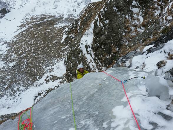 In der zweiten Seillänge