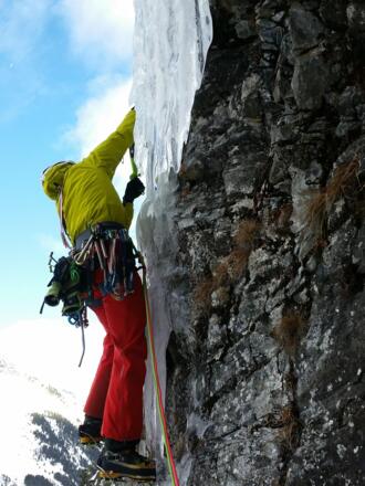 Im Vorstieg in der 3. Seillänge