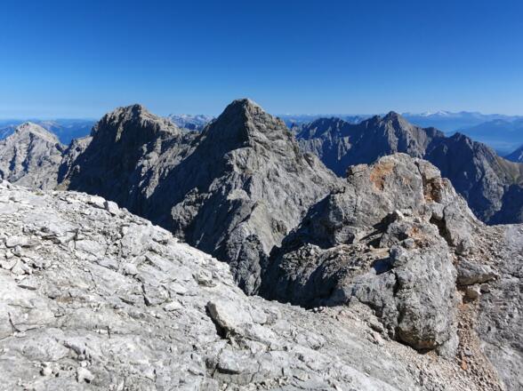 Blick zurück auf die Höllentalspitzen