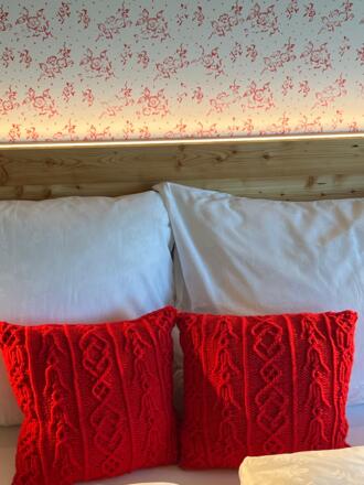 Rotes Schlafzimmer Detail