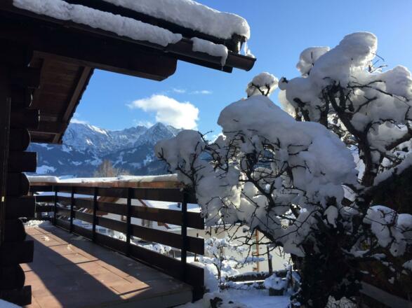 Winteraussicht vom Balkon