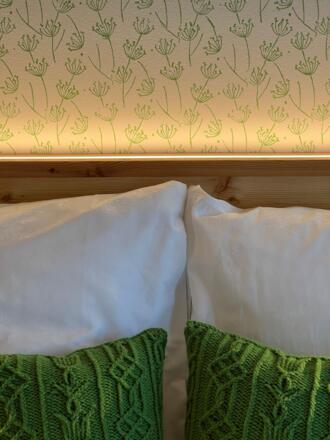 Grünes Schlafzimmer Detail