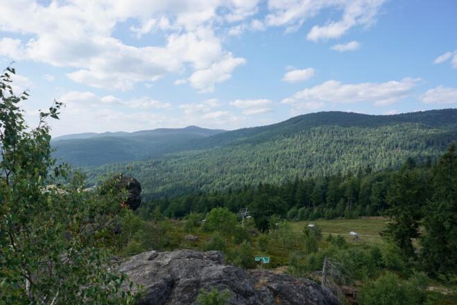 Blick vom Silberberg zum Kleinen Arber