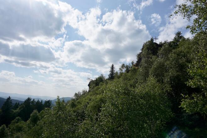 Silberberg-Kreuzfelsen ist in Sicht