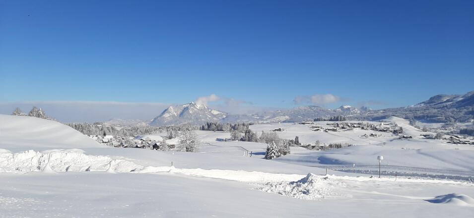Schnee so weit das Auge reicht