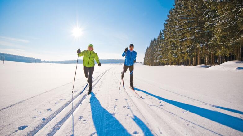 Langlaufen im verschneiten Mühlviertel