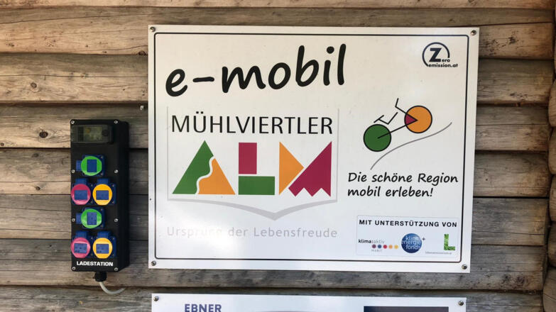 E-Bike Ladestation bei der Schutzhütte Ruttenstein