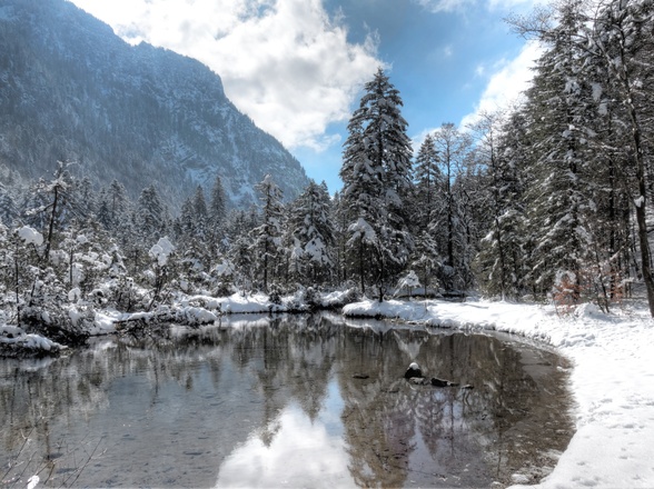 Wintertraum - der Falkensee bei Inzell
