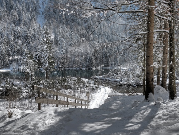 Romantische Wanderungen zum Falkensee bei Inzell im Chiemgau