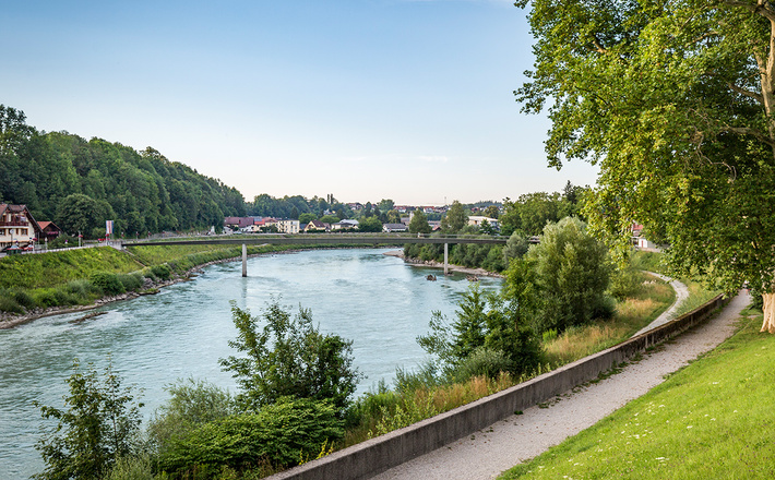 Der Europasteg über die Salzach