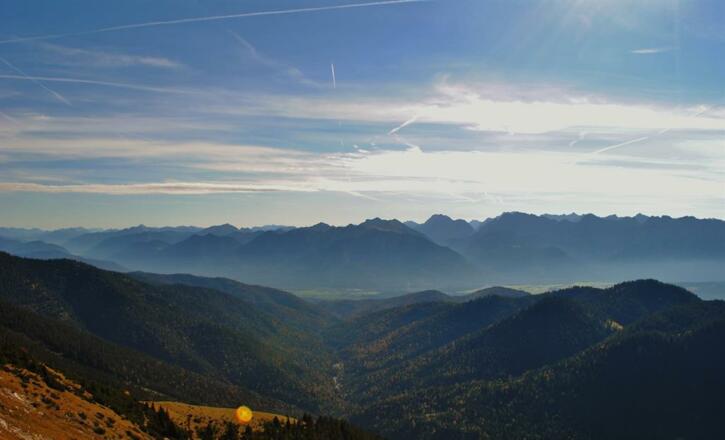 Morgenrot über den Alpen
