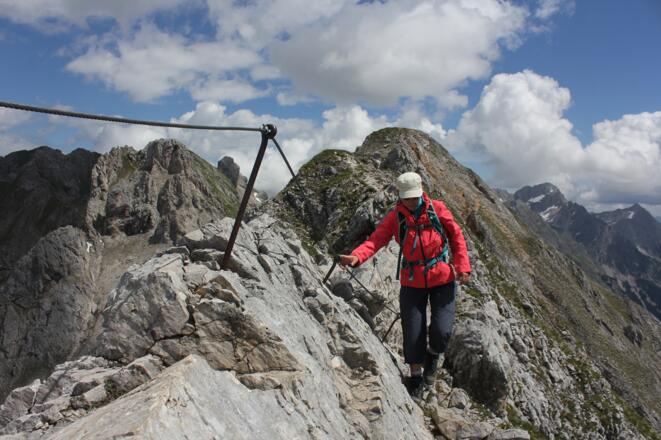 Seilversicherungen im südlichen Steigabschnitt