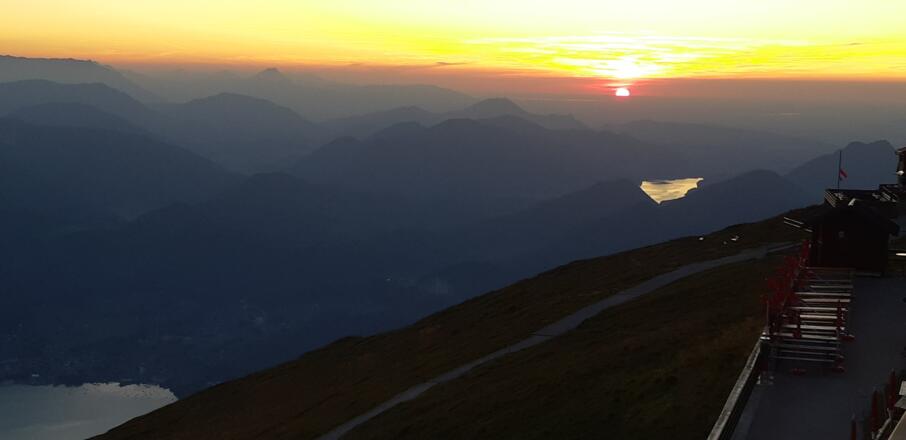 Sonnenuntergang Richtung St. Gilgen und Fuschlsee