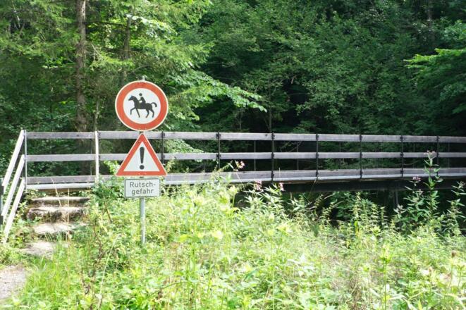 Holzbrücke über die Leiblach