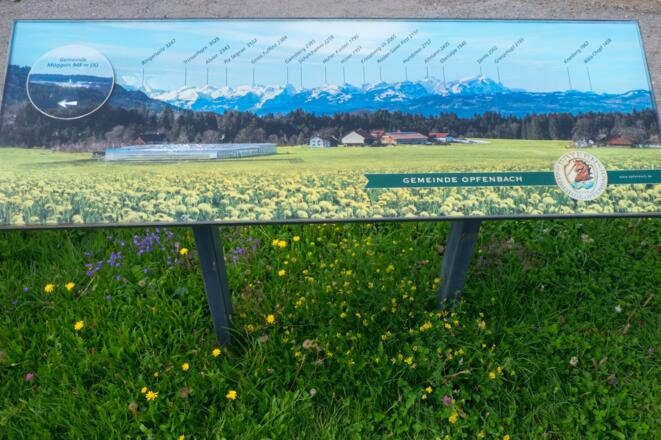 Alpenpanoramatafel Opfenbach