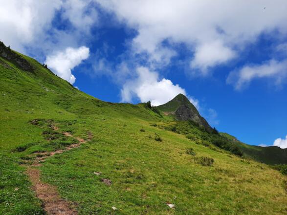 Aufstieg Richtung Sattel