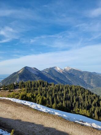 Blick vom Wank in Richtung Hoher Fricken, Krottenkopf