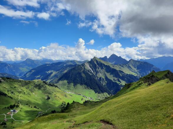Blick zurück Richtung Franz-Josef-Hütte und Faschina