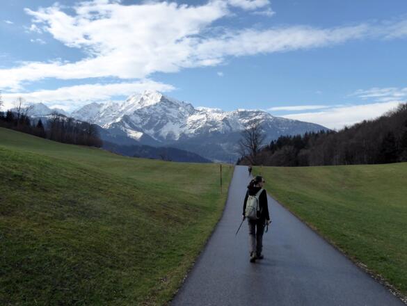 Das Göllmassiv in seiner eindrucksvollen Breite.