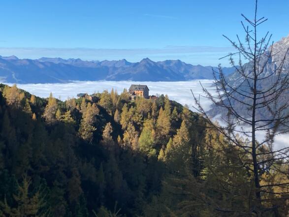 Hütte vom Wildental mit Nebelmeer