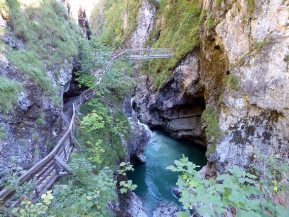 Die Brücke am Ende der grandiosen Lammerklamm.