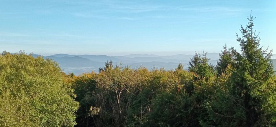 Blick vom Cerchov nach Süden - in der Mitte das Geiskopfgebiet