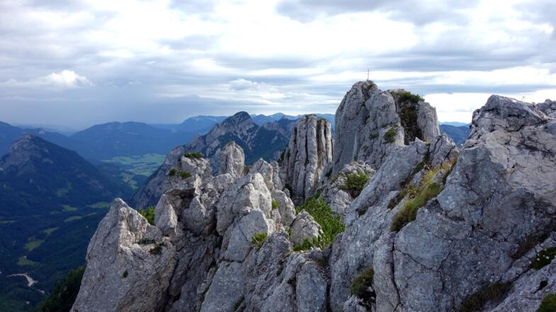 Rückblick vom letzten Gratturm