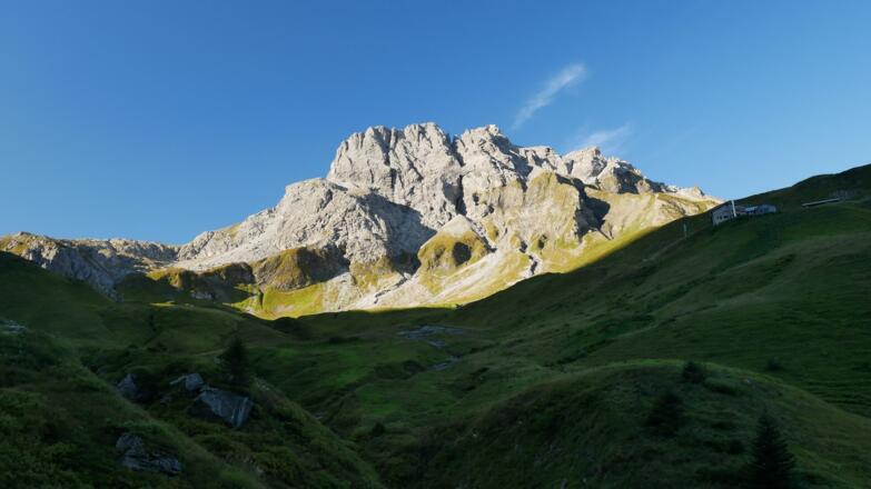 Blick von der Kemptener Hütte zum Kratzer