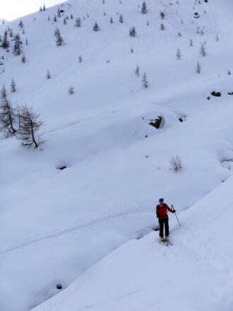 schönes Skigelände im Kar