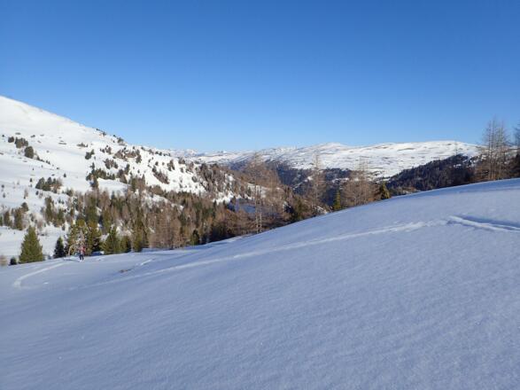 Flache Hänge oberhalb der Sauereggalm