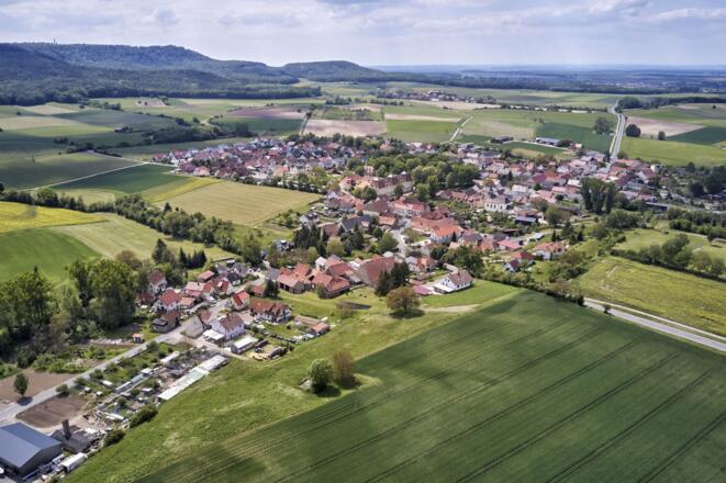 Blick auf Oberschwappach